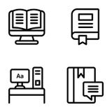 Blogging Line Icons Pack vector illustration Blogging Line Icons Pack vector illustration