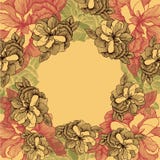 Blom- bakgrund med rosor, hand-teckning också vektor för coreldrawillustration Royaltyfria Bilder Blom- bakgrund med rosor, hand-teckning också vektor för coreldrawillustration Royaltyfria Bilder