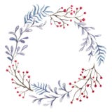Blom- krans för jul stock illustrationer Blom- krans för jul stock illustrationer