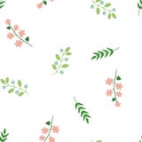 Blom- sömlös modell för tappning med blommor, blad Blom- vektorbakgrund Delikat rosa gräsplan på vit royaltyfri illustrationer Blom- sömlös modell för tappning med blommor, blad Blom- vektorbakgrund Delikat rosa gräsplan på vit royaltyfri illustrationer