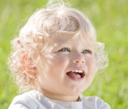 Cute Baby Girl With Blue Eyes Stock Photo Megapixl