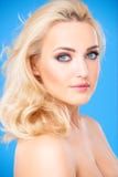 Blond female model wearing beautiful makeup stock photo Blond female model wearing beautiful makeup stock photo