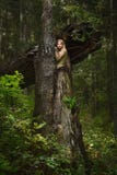 Blond girl in a magic forest Stock Photos Blond girl in a magic forest Stock Photos