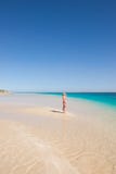 Blonde young woman paradise beach stock photo Blonde young woman paradise beach stock photo