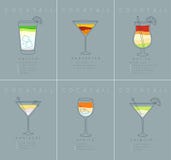 Blu grigiastro di Mojito dei cocktail del manifesto illustrazione vettoriale Blu grigiastro di Mojito dei cocktail del manifesto illustrazione vettoriale