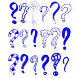 Blue abstract. Hand drawn set of doodle question marks. Vector illustration for your icon, background, wallpaper design. Cartoon vector illustration Blue abstract. Hand drawn set of doodle question marks. Vector illustration for your icon, background, wallpaper design. Cartoon vector illustration