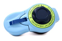 Blue And Green Label Maker With Blank Tab For Text Stock Images