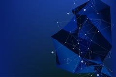 Blue background futuristic polygon and line connect dot with text space royalty free illustration Blue background futuristic polygon and line connect dot with text space royalty free illustration