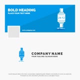 Blue Business Logo Template for smart watch, smartwatch, watch, apple, android. Facebook Timeline Banner Design. vector web banner stock illustration Blue Business Logo Template for smart watch, smartwatch, watch, apple, android. Facebook Timeline Banner Design. vector web banner stock illustration