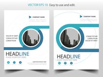 Blue circle annual report Brochure design template vector. Business Flyers infographic magazine poster.Abstract layout template ,