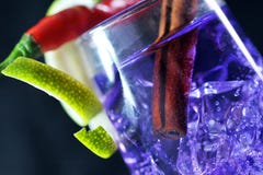Blue cocktail with lemon royalty free stock photo Blue cocktail with lemon royalty free stock photo