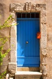 Blue Colorful Provence House Entrance Door Royalty Free Stock Photos