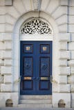Blue Colour Door, Office / Home Building Royalty Free Stock Photos