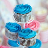Blue Cupcakes Royalty Free Stock Images