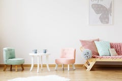 Blue cups on white children`s table royalty free stock photo Blue cups on white children`s table royalty free stock photo