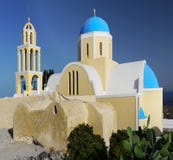 Blue Dome Church, Santorini Island Stock Images Blue Dome Church, Santorini Island Stock Images