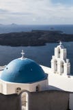 Blue domes, Santorini stock photos Blue domes, Santorini stock photos