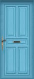 Blue Door - With Letter Box Royalty Free Stock Images Blue Door - With Letter Box Royalty Free Stock Images