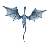Blue Dragon Flying Royalty Free Stock Photography