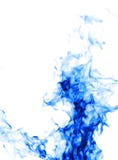 Blue Fire On White Stock Image