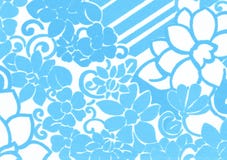 Blue Flower Pattern. Royalty Free Stock Photos