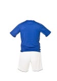 Blue football shirt with white shorts stock images Blue football shirt with white shorts stock images