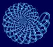 Blue Fractal Spiral Royalty Free Stock Images