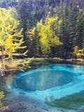 Blue geyser Lake in Altai Mountains. Siberia, Russia stock image Blue geyser Lake in Altai Mountains. Siberia, Russia stock image