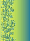 Blue Green Geometric Background. Abstract geometric shapes along the left vertical border, against a blue and green gradient. Right side available for copy space stock illustration Blue Green Geometric Background. Abstract geometric shapes along the left vertical border, against a blue and green gradient. Right side available for copy space stock illustration
