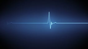 Blue heart monitor line