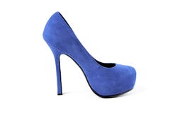 Blue high heel fashion shoe in the background. stock images Blue high heel fashion shoe in the background. stock images