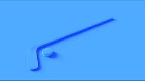 Blue Hockey Stick and Puck royalty free stock photography Blue Hockey Stick and Puck royalty free stock photography