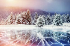 Blue ice and cracks on the surface of the . stock images Blue ice and cracks on the surface of the . stock images