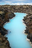 The Blue Lagoon water surrounded by lava fields, Iceland Stock Photography The Blue Lagoon water surrounded by lava fields, Iceland Stock Photography