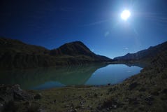 Blue Lake Reflection Royalty Free Stock Photography Blue Lake Reflection Royalty Free Stock Photography