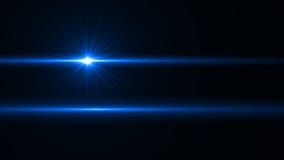 Blue Lens Flare or Star Flare in Black Background Stock Footage