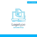 Blue Logo design for account, Laptop, Report, Print, Resume. Bus stock illustration Blue Logo design for account, Laptop, Report, Print, Resume. Bus stock illustration