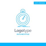 Blue Logo design for Done, fast, optimization, speed, sport. Bus royalty free illustration Blue Logo design for Done, fast, optimization, speed, sport. Bus royalty free illustration