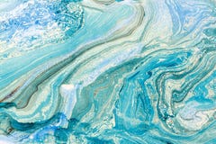 Blue marbling texture. Creative background with abstract oil painted.