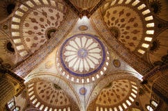 Blue Mosque Ceiling Stock Photo