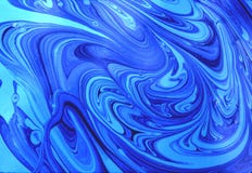 Blue Paint Swirls
