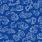 Blue pattern with white clouds. stock illustration Blue pattern with white clouds. stock illustration