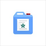 Blue plastic can isolated on white background. Cleaning service logo, laundry detergent and disinfectant products Stock Photos Blue plastic can isolated on white background. Cleaning service logo, laundry detergent and disinfectant products Stock Photos