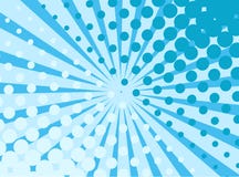 Blue pop art retro background with exploding rays and dots comic Royalty Free Stock Images Blue pop art retro background with exploding rays and dots comic Royalty Free Stock Images