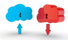 Blue and red cloud of data stock photos Blue and red cloud of data stock photos
