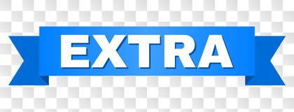 Blue Ribbon with EXTRA Text vector illustration Blue Ribbon with EXTRA Text vector illustration
