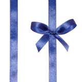 Blue ribbons with bow Royalty Free Stock Photography Blue ribbons with bow Royalty Free Stock Photography