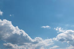 Blue sky with clouds on a Sunny day royalty free stock photos Blue sky with clouds on a Sunny day royalty free stock photos