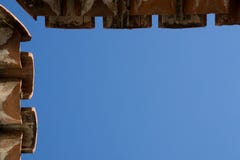 Blue sky and roof tiles stock photography Blue sky and roof tiles stock photography