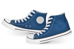Blue Sneakers Stock Images